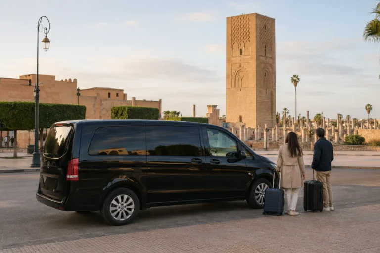 Private transfer vehicle in Rabat after a journey from Marrakech