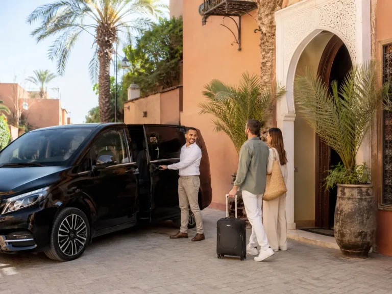 Private driver Marrakech with modern minivan and hotel pickup